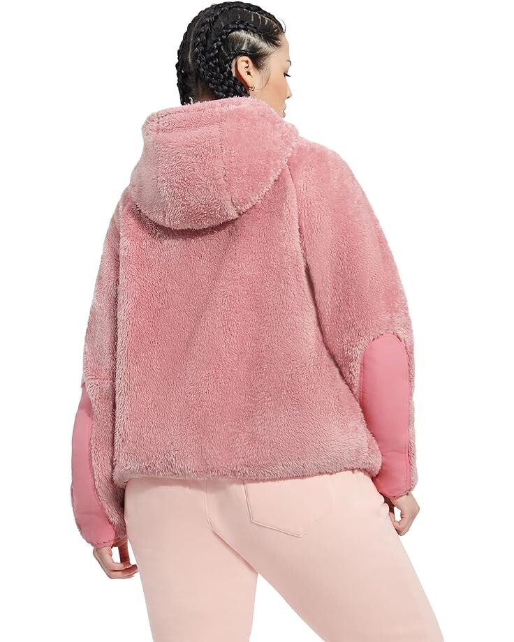 

Свитер UGG Ruthie Uggfluff Zip Hoodie, цвет Horizon Pink/Pink Coral