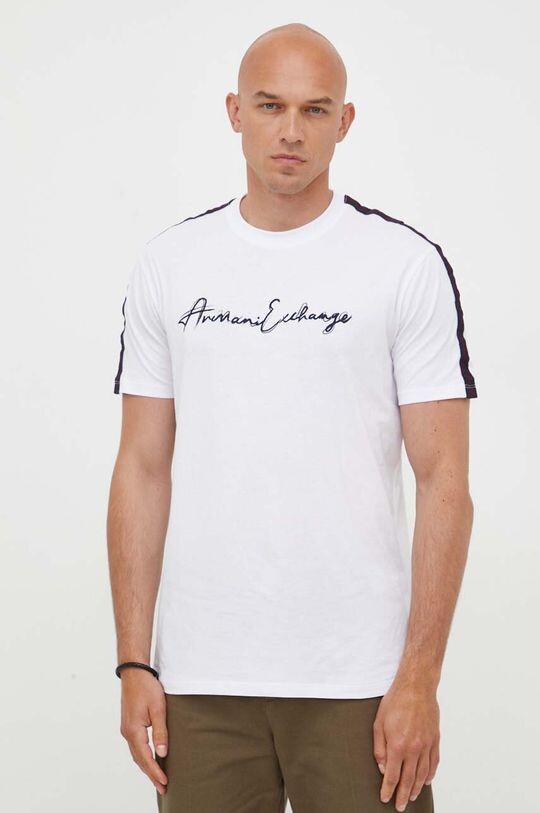 

Хлопковая футболка Armani Exchange, белый
