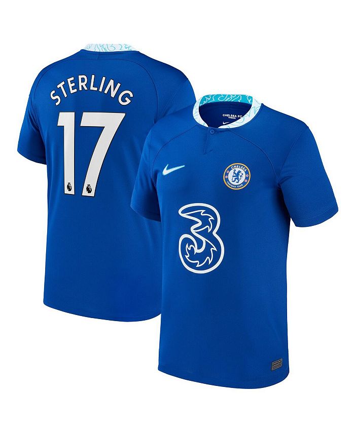 

Мужская футболка Raheem Sterling Blue Chelsea 2022/23 Home Breathe Stadium Replica Player Джерси Nike, синий