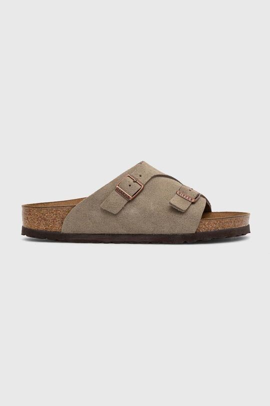 

Замшевые шлепанцы Zürich Birkenstock, серый