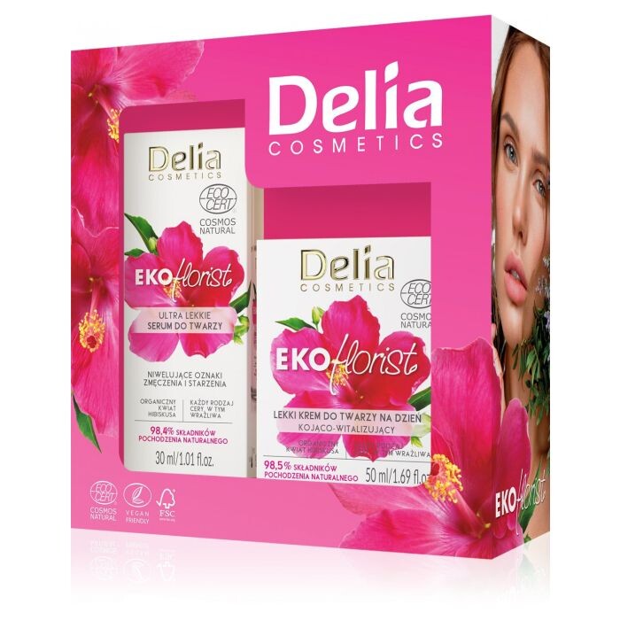 

Набор косметики EkoFlorist Set Hibiscus Crema de Día + Sérum Facial Ligero Delia, Set 2 productos