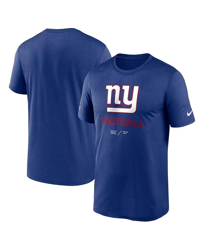 

Мужская футболка с инфографикой Royal New York Giants Nike, синий