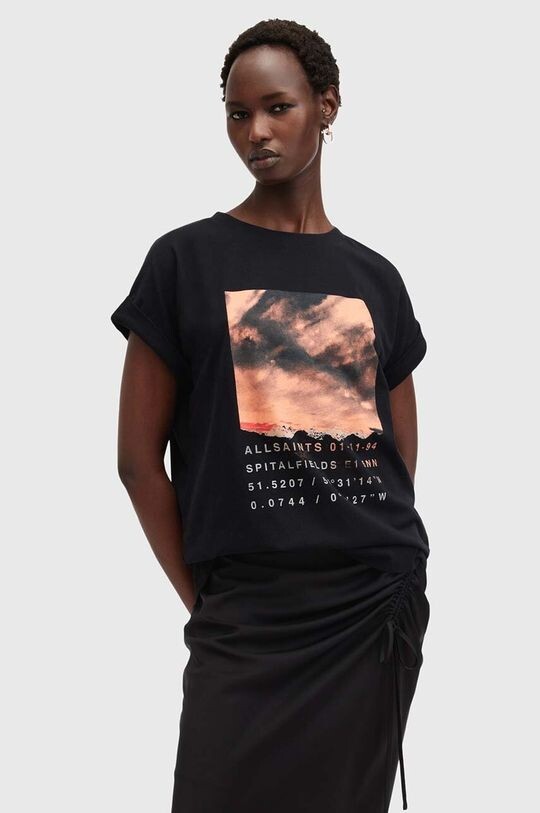 

Хлопковая футболка LIBERTE IMO BOY Tee AllSaints, черный
