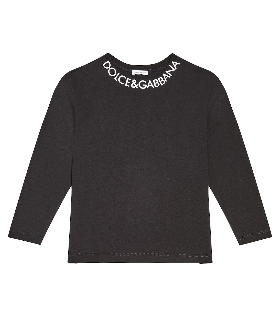 

Топ из хлопкового джерси с логотипом Dolce&Gabbana Kids, черный