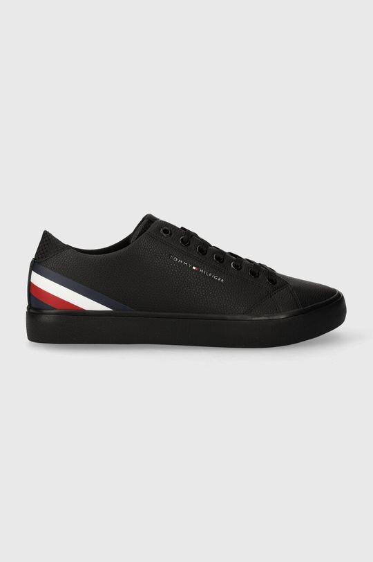 

Кожаные кроссовки TH HI VULC CORE LOW LTH STRIPES Tommy Hilfiger, черный