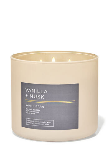 

Свеча с 3 фитилями Vanilla & Musk, 14.5 oz / 411 g, Bath and Body Works