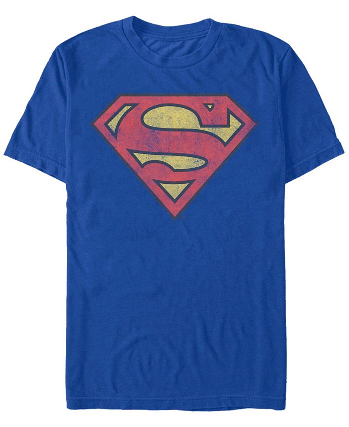 Мужская футболка с коротким рукавом и щитом в винтажном стиле Супермена Fifth Sun, синий черная планка для галстука супермена из комиксов dc cufflinks inc