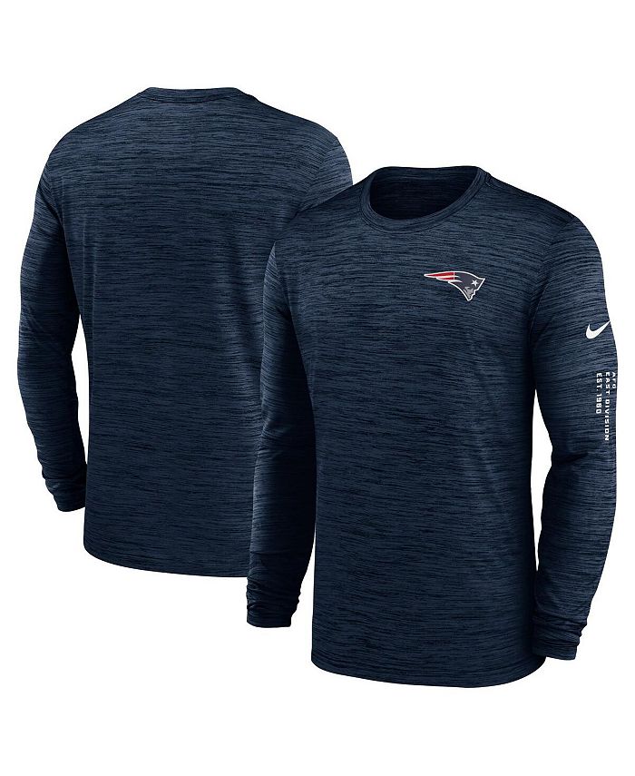 

Мужская темно-синяя футболка с длинным рукавом New England Patriots Velocity Nike, синий