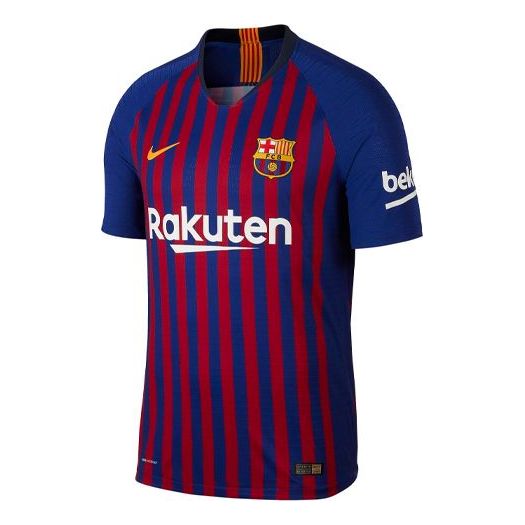 Майка Men's Nike Training Sports Short Sleeve Soccer/Football Jersey SW Player Edition 18-19 Season Barcelona Home Blue, синий