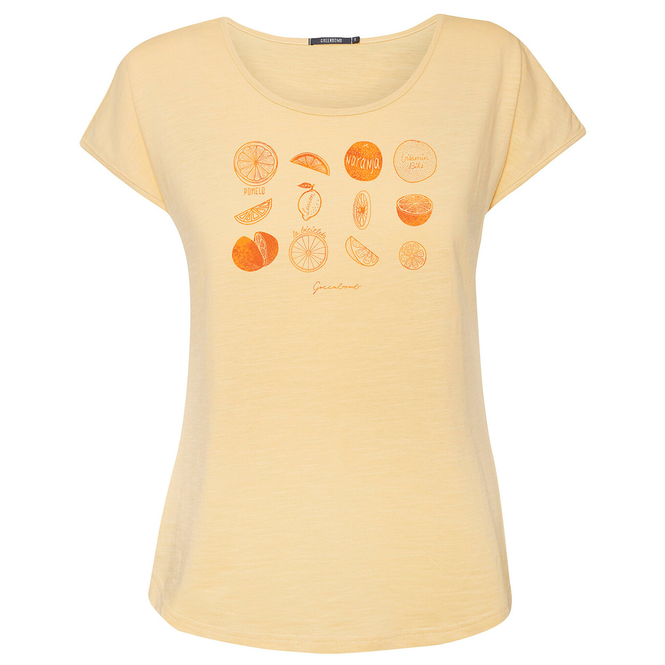 

Футболка Greenbomb Women's Bike Citrus Cool s, цвет Lemon
