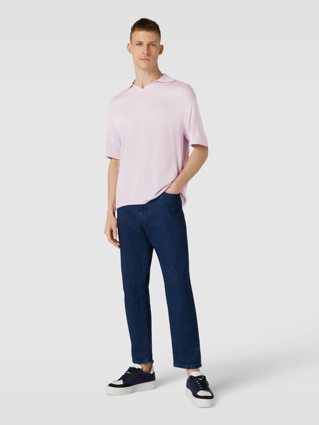 цена Рубашка-поло с ребристыми манжетами, модель «АРНО» JAKE*S STUDIO MEN, пыльно-розовый