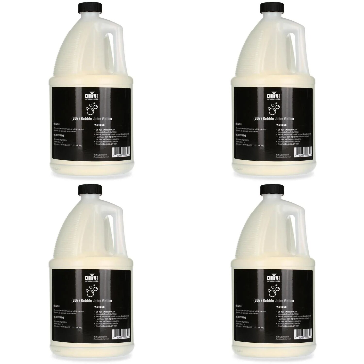 

Chauvet DJ BJG Bubble Fluid, 4 галлона, комплект