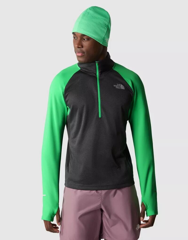 

Флисовый беговой топ на молнии The North Face серого цвета асфальта