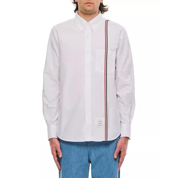 

Футболка cotton button down shirt Thom Browne, белый