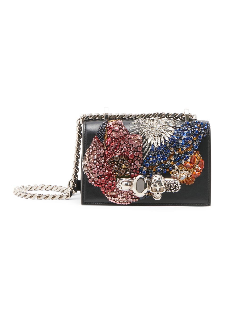 

Мини-сумка через плечо с драгоценными камнями Alexander McQueen, разноцветный
