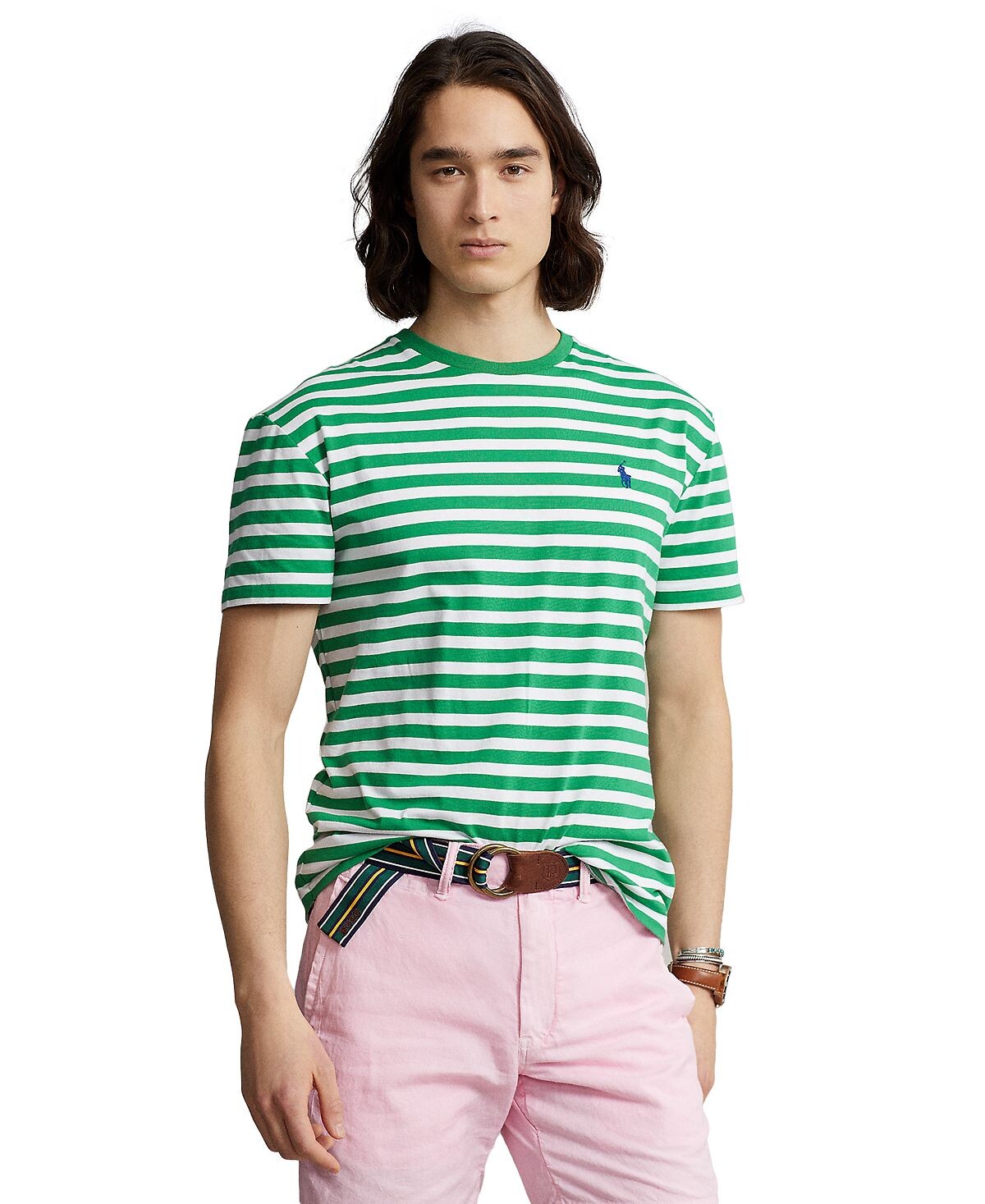 

Мужская трикотажная футболка классического кроя в полоску Polo Ralph Lauren
