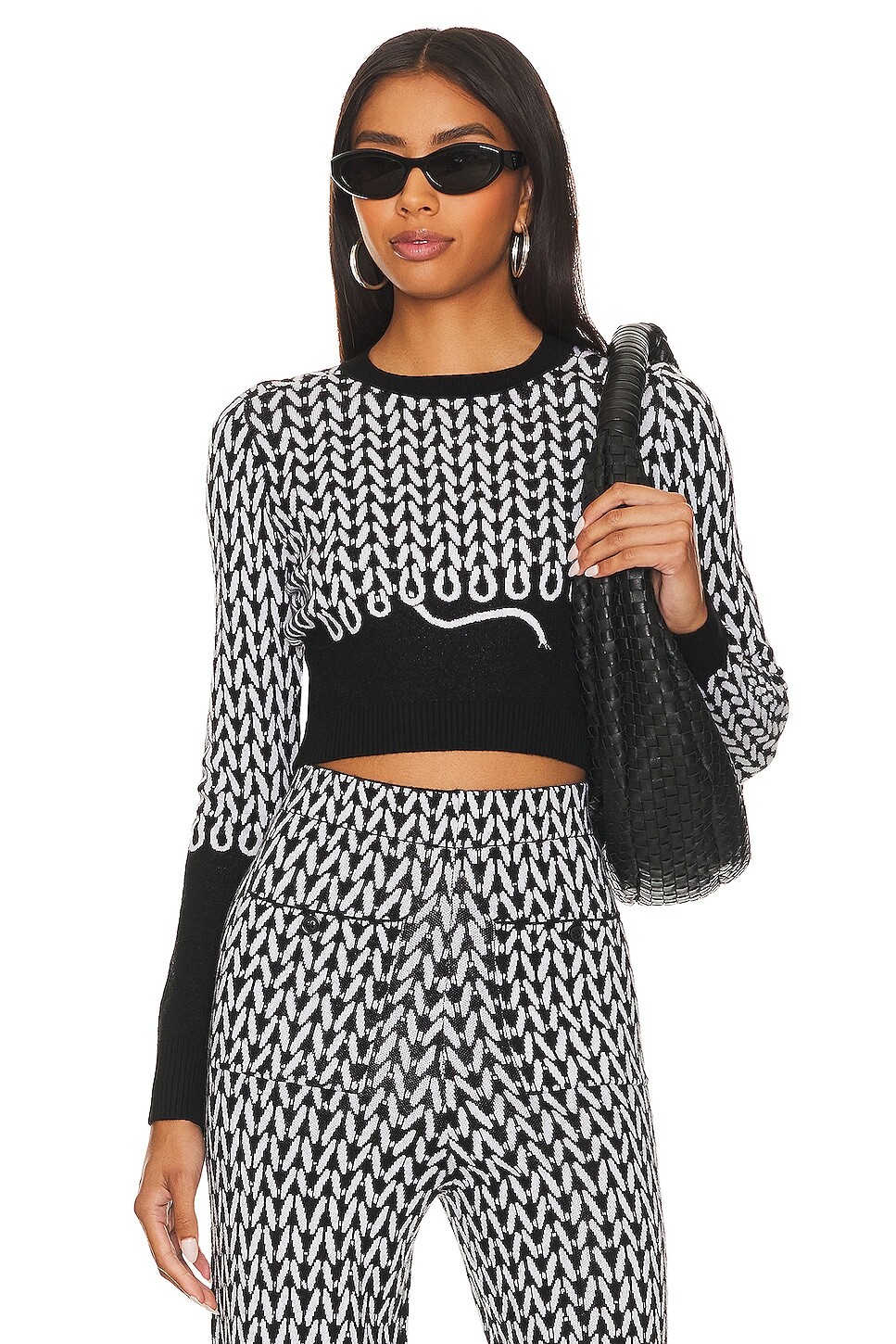 

Топ JoosTricot Long Sleeve Crop, цвет Black & White