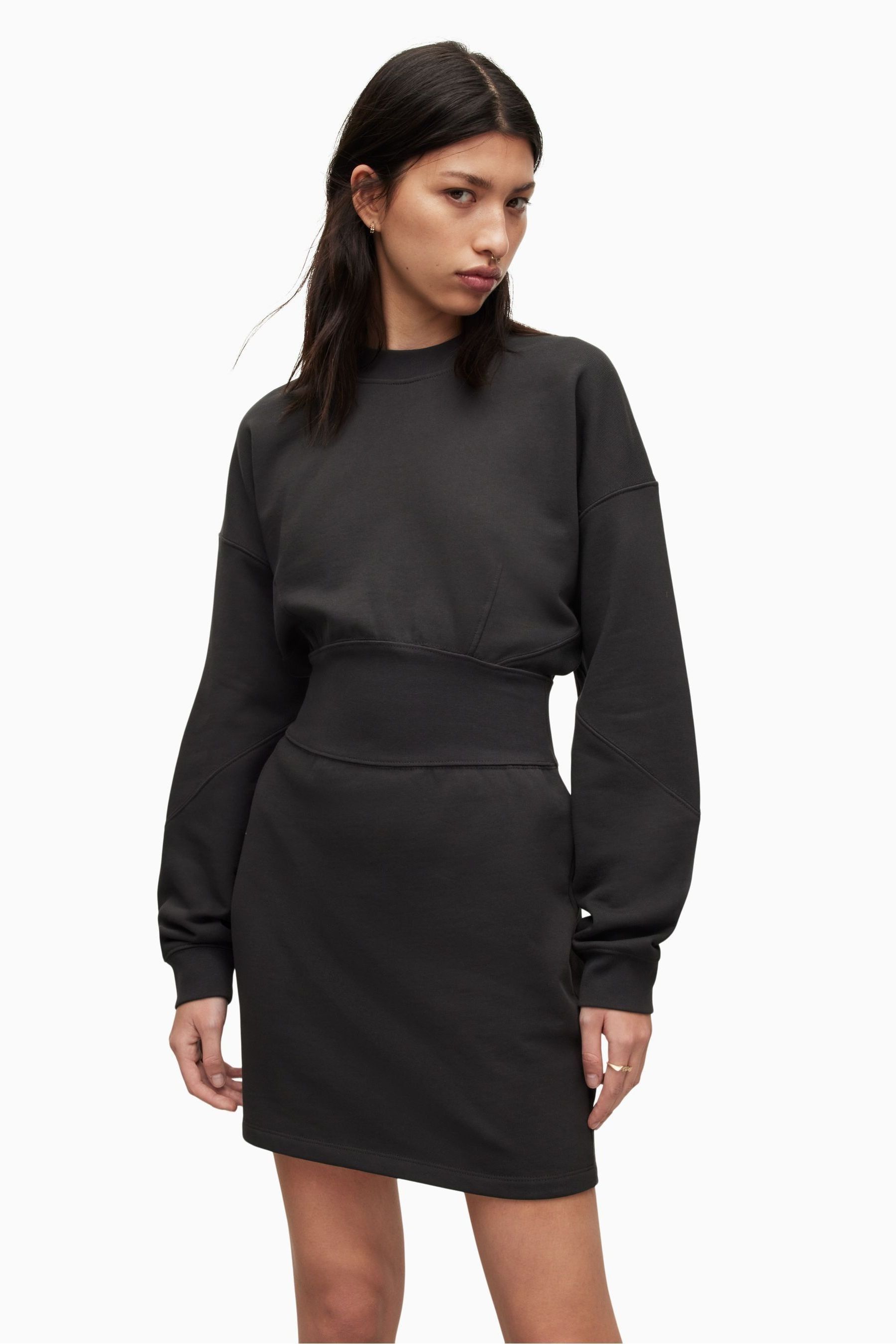 AllSaints Carisa черное платье-свитер All Saints, черный