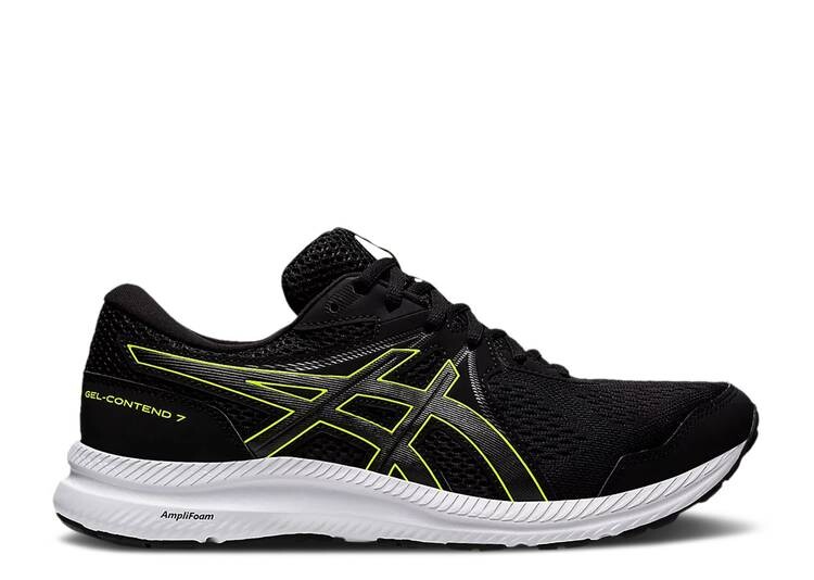 

Кроссовки ASICS GEL CONTEND 7 4E WIDE 'BLACK HAZARD GREEN', черный