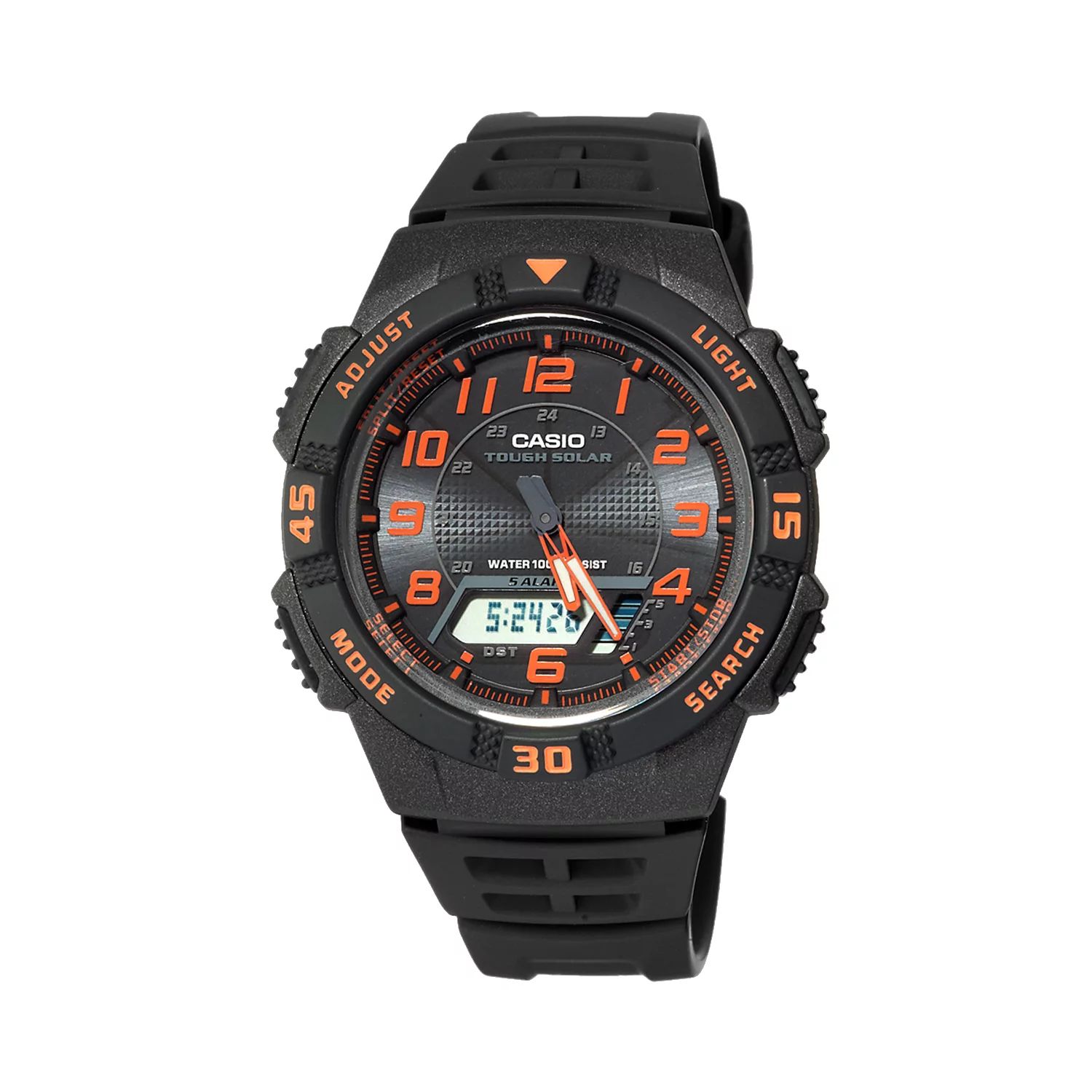 Мужские спортивные аналоговые и цифровые часы-хронограф Tough Solar с солнечной батареей — AQS800W- 1B2VCFK Casio цена и фото