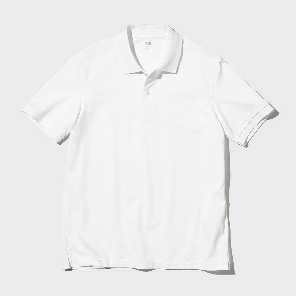 

Рубашка-поло Uniqlo с короткими рукавами, белый