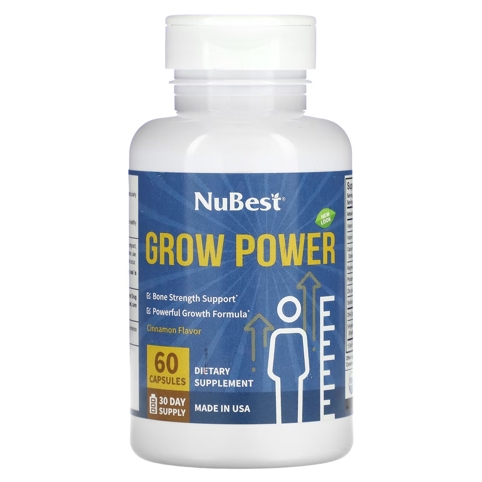 Пищевая добавка NuBest сила роста, 60 капсул пищевая добавка nubest коллаген премиум класса 90 капсул