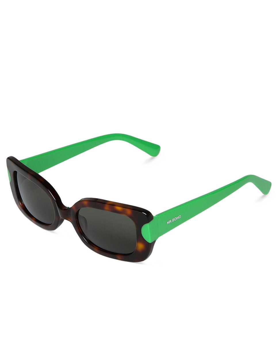 цена Женские солнцезащитные очки Mr Boho в ацетатной оправе с классическими линзами Mr. Boho, коричневый