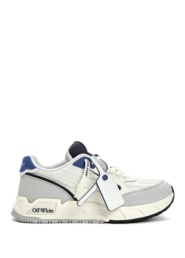 

Бело-серые мужские кожаные кроссовки runner a Off-White, Серый
