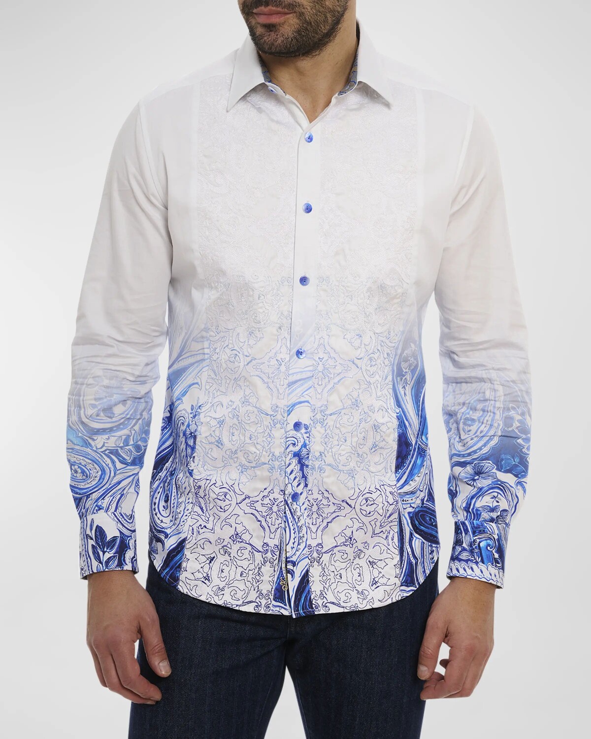 

Мужская спортивная рубашка ограниченного выпуска The Dorce Robert Graham, цвет Blue