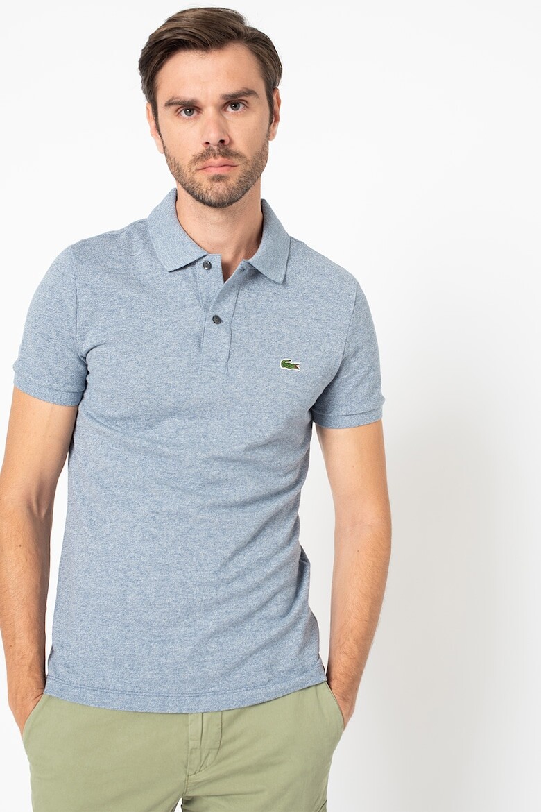 

Приталенная футболка из пике с воротником Lacoste, синий