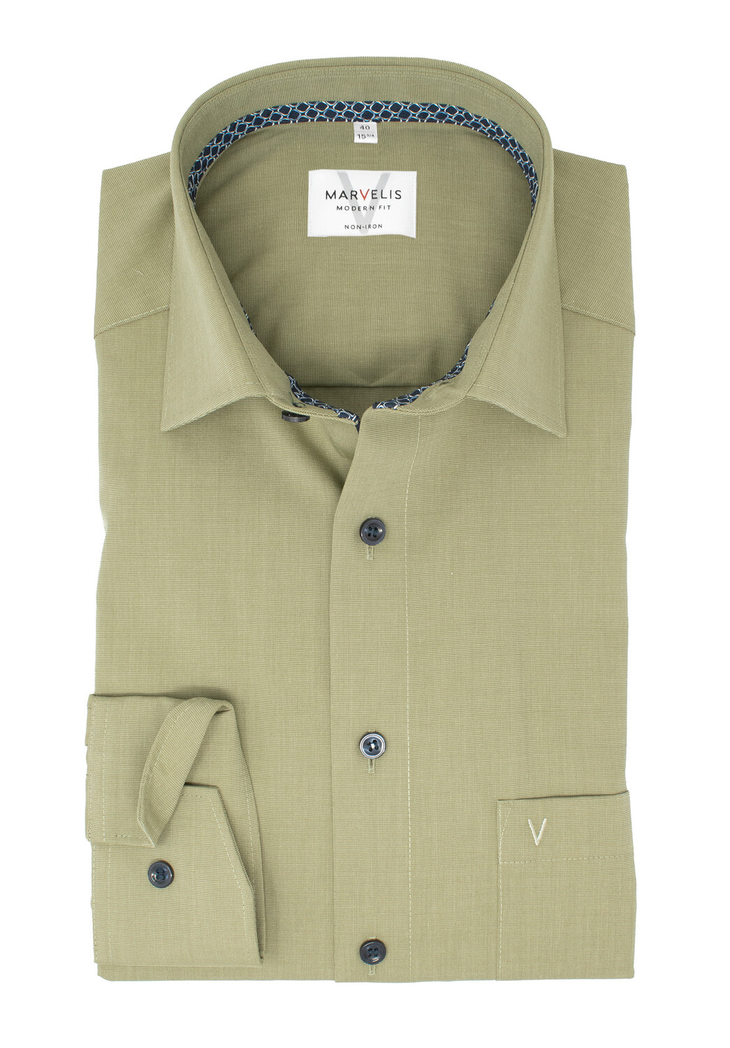 

Рубашка MARVELIS Modern Fit Business, оливковый