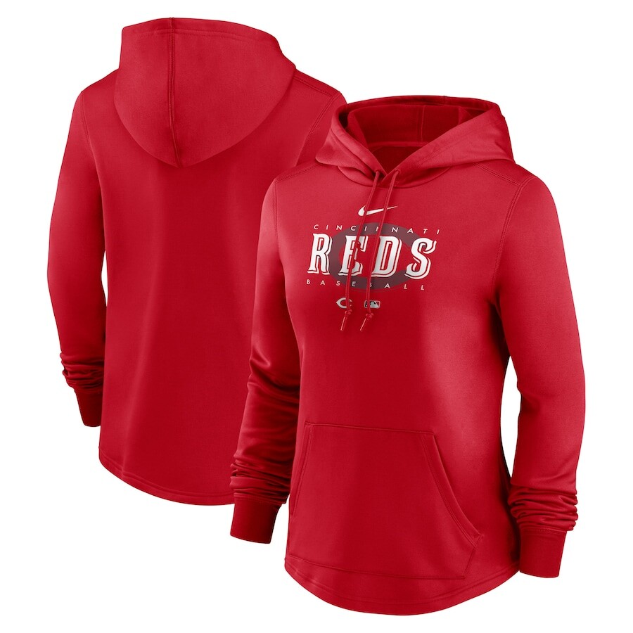 

Пуловер с капюшоном Nike Cincinnati Reds, красный