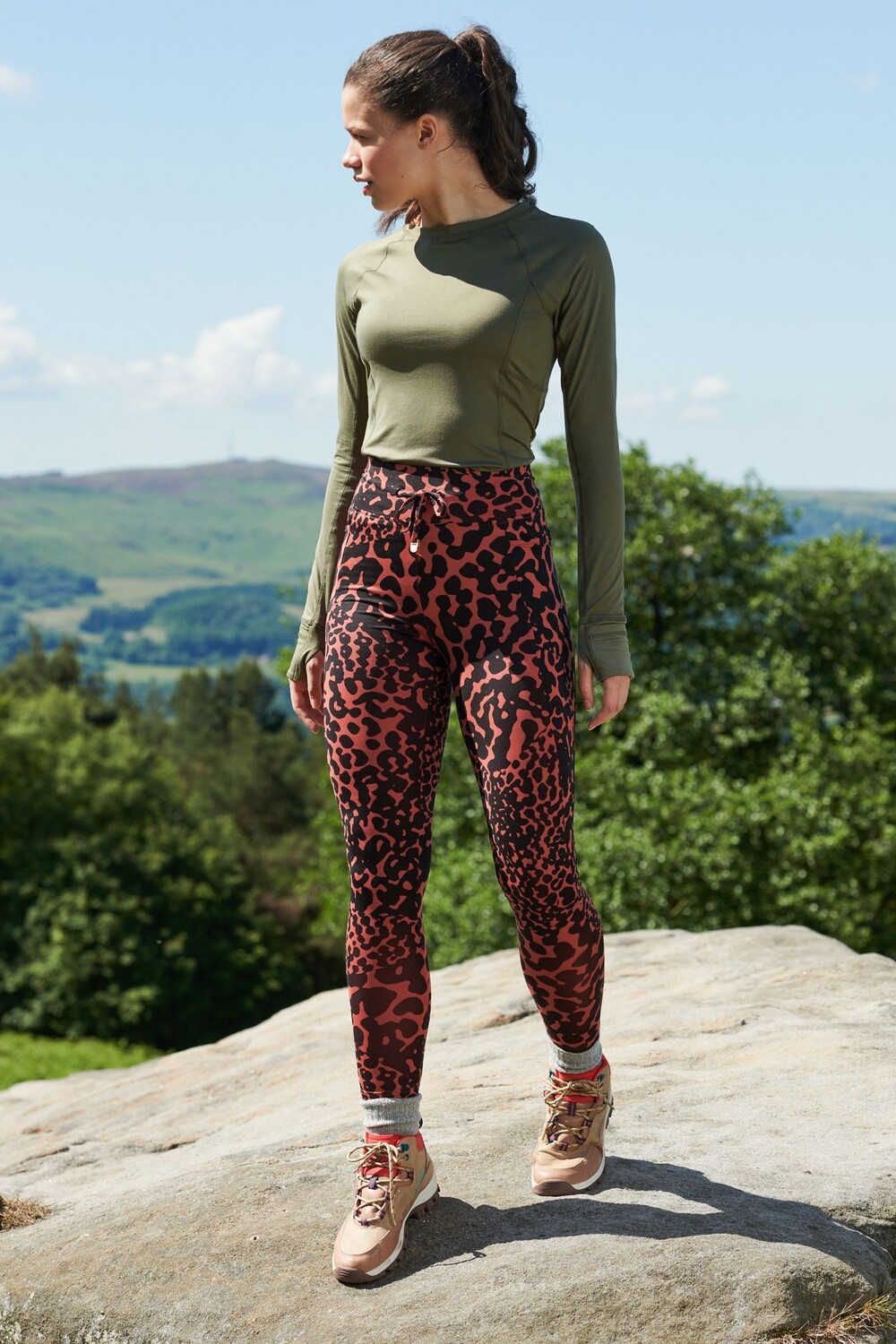 

Леггинсы Elements Outdoor на флисовой подкладке Next, коричневый
