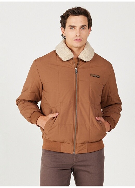 

Коричневая мужская куртка Regular Fit Wrangler, Коричневый, Коричневая мужская куртка Regular Fit Wrangler