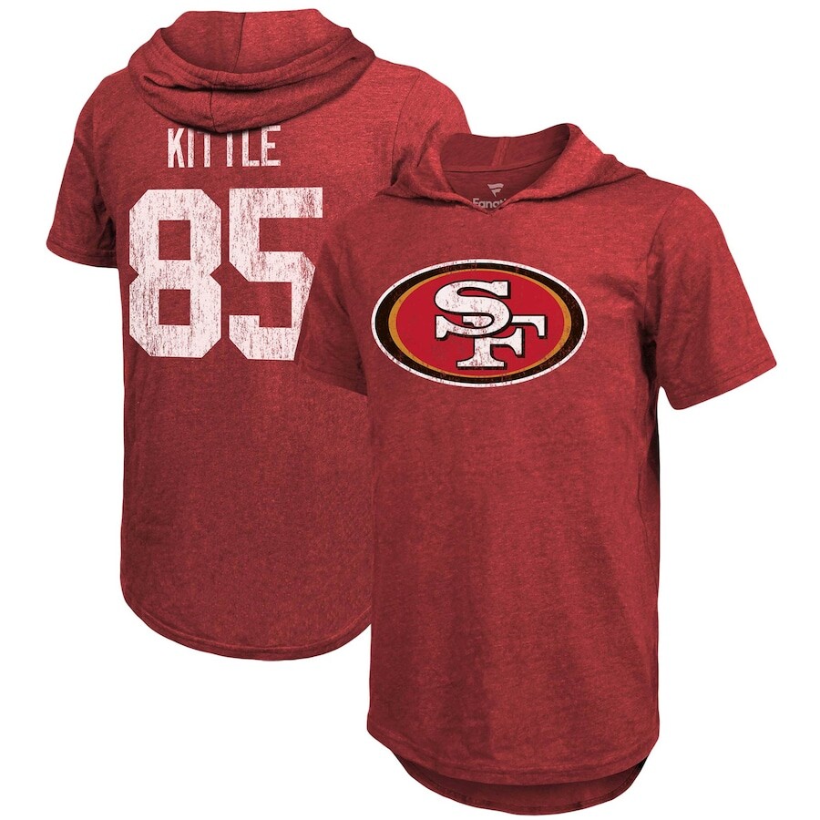 

Футболка с именем и номером Majestic Threads San Francisco 49Ers, алый