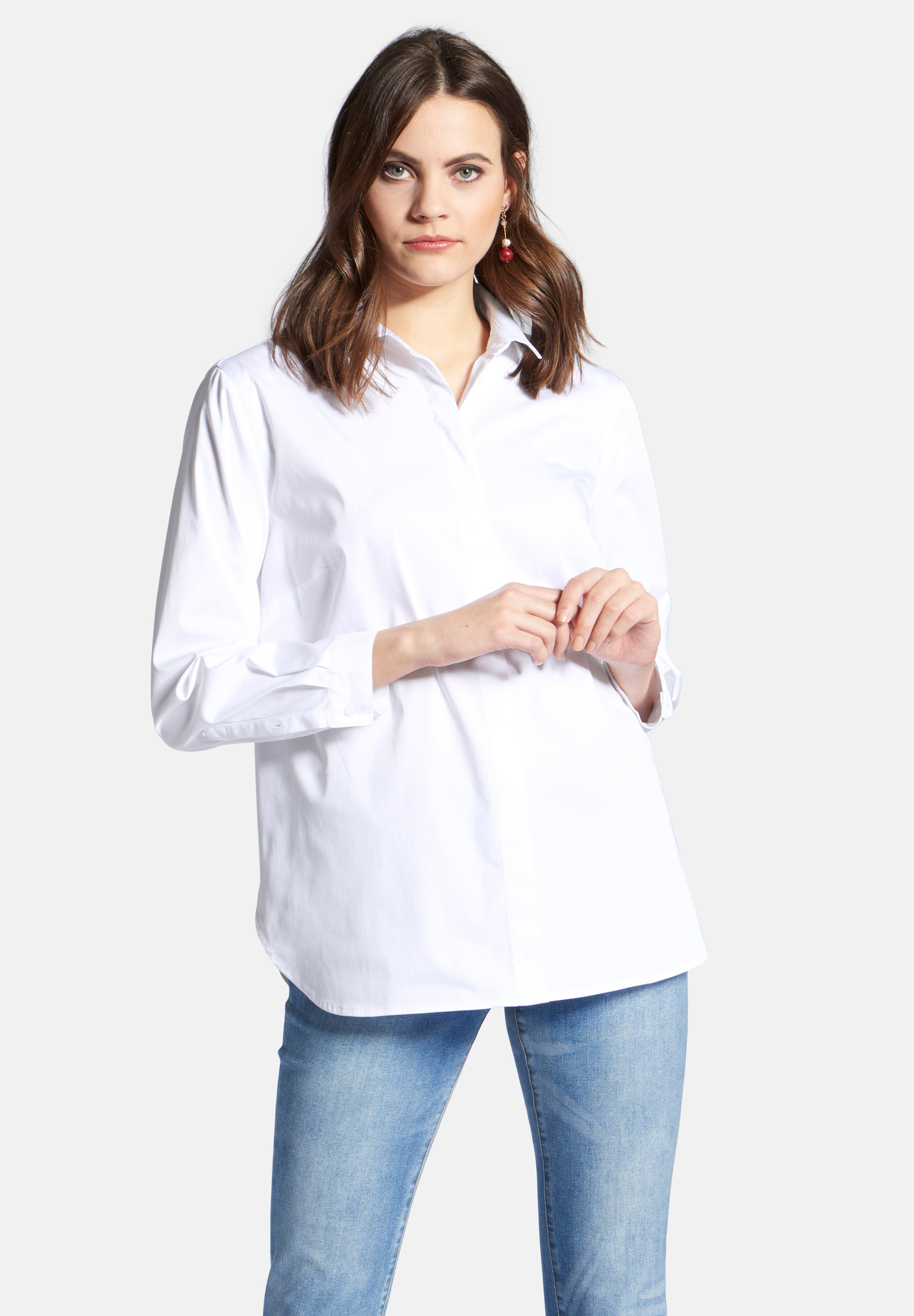 Блуза PETER HAHN cotton, белый