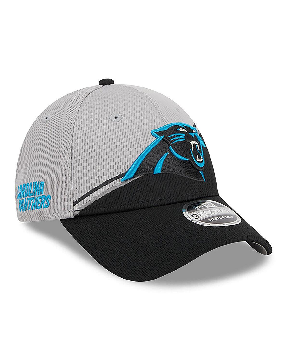 

Мужская серо-черная регулируемая кепка Carolina Panthers 2023 Sideline 9FORTY New Era