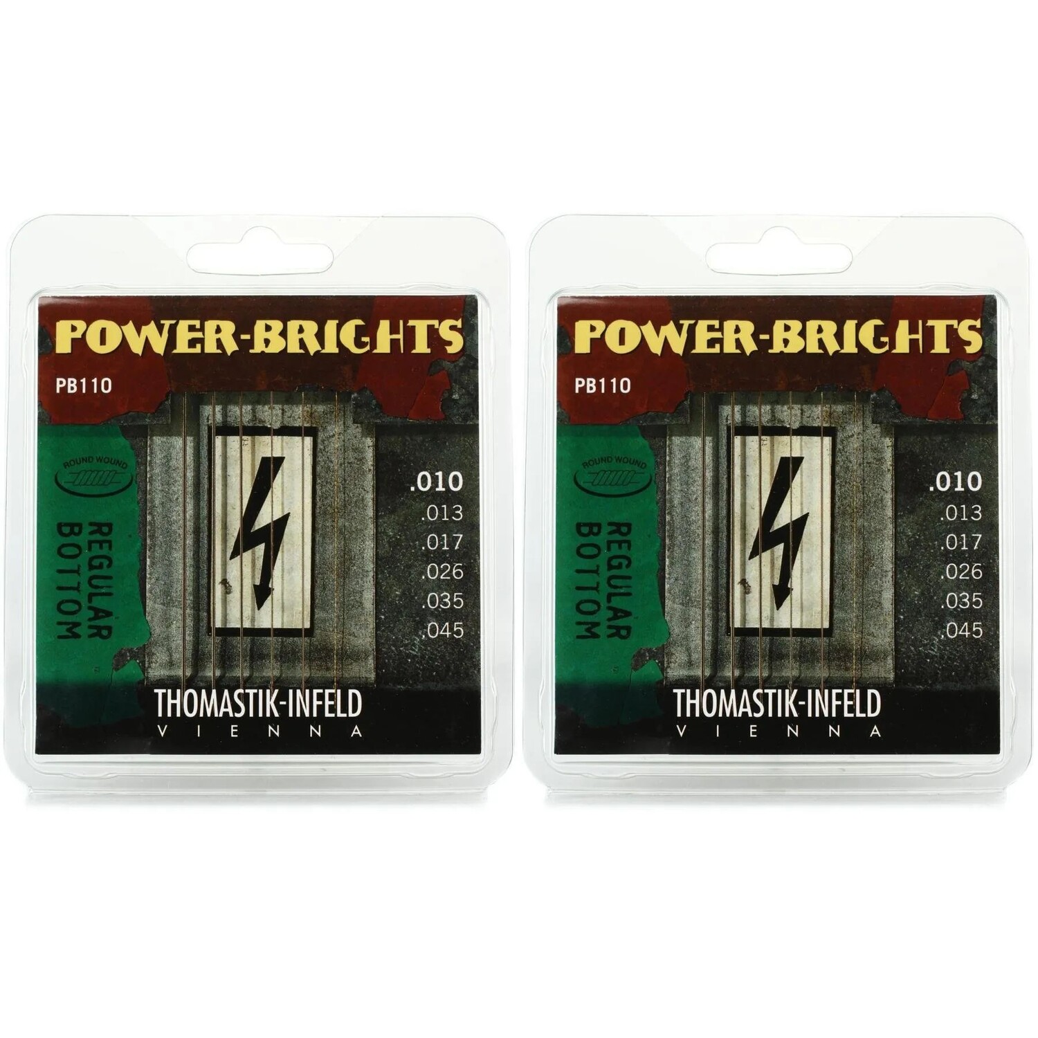 

Новые струны для электрогитары Thomastik-Infeld PB110 Power-Brights — .010-.045 Medium-Light (2 шт.)