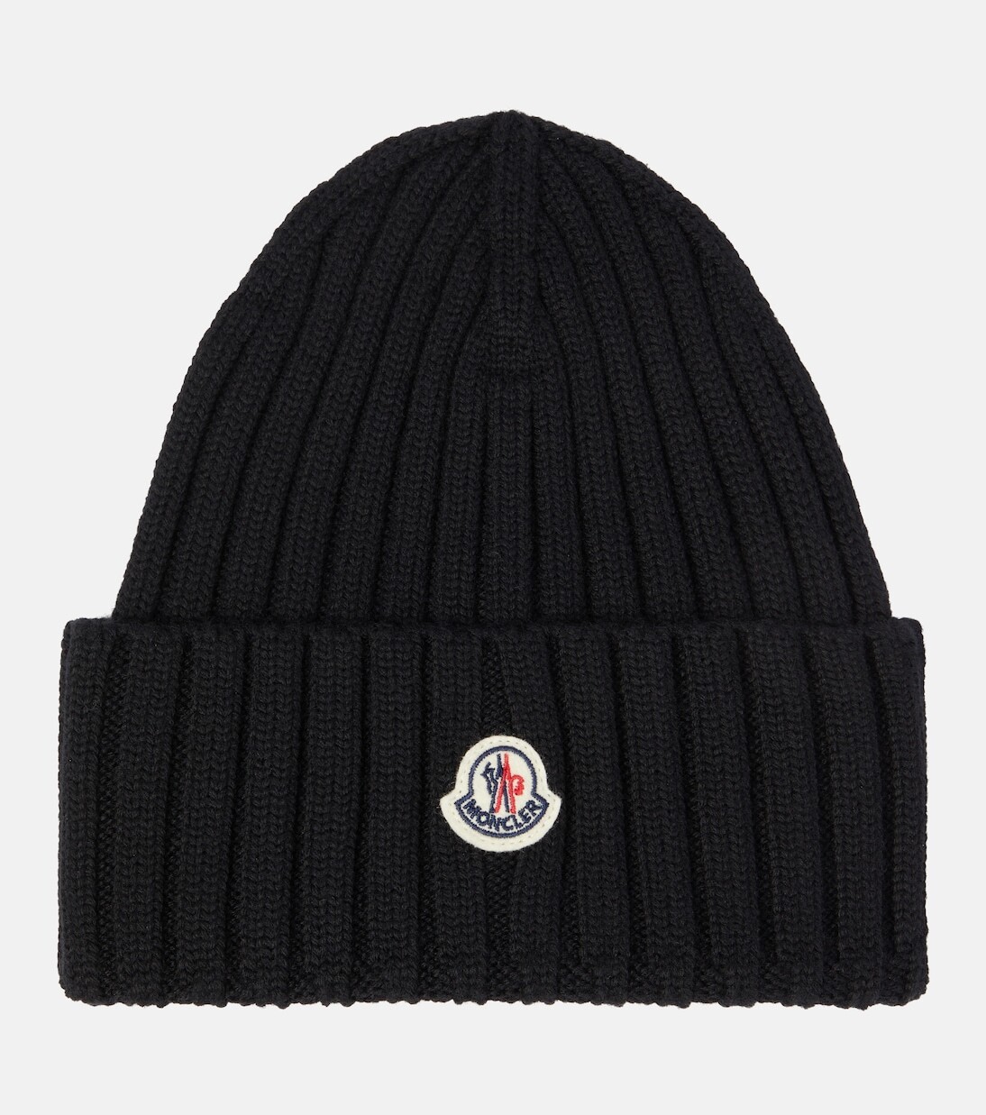 

Шапка из натуральной шерсти с логотипом Moncler, черный