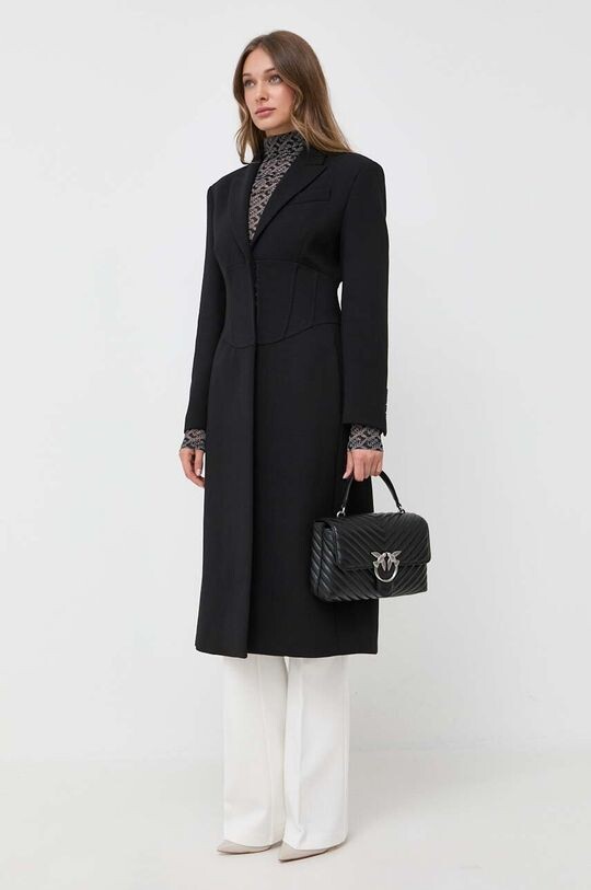 

Шерстяное пальто Pinko, черный