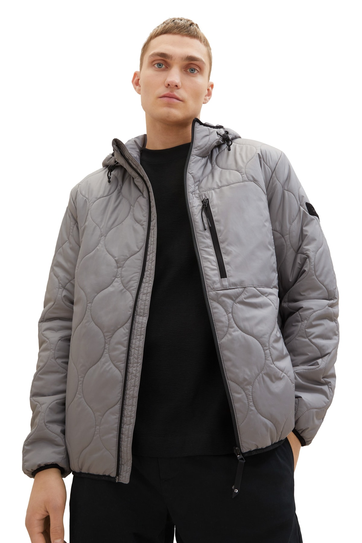 Зимняя куртка - Серая - Пуховик Tom Tailor Denim, серый пуловер tom tailor размер l серый