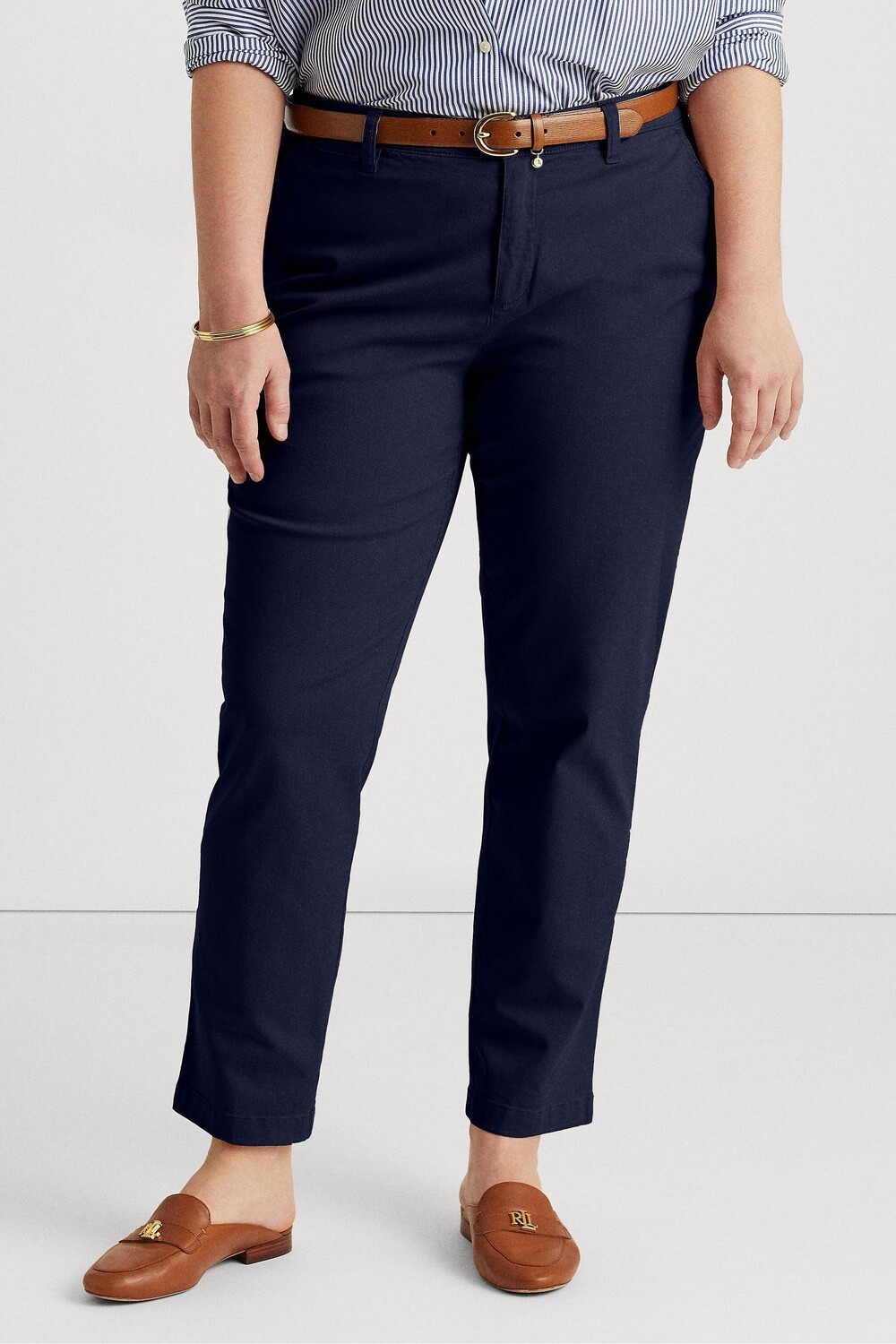 

Облегающие брюки эластичного кроя Lauren Ralph Lauren, синий