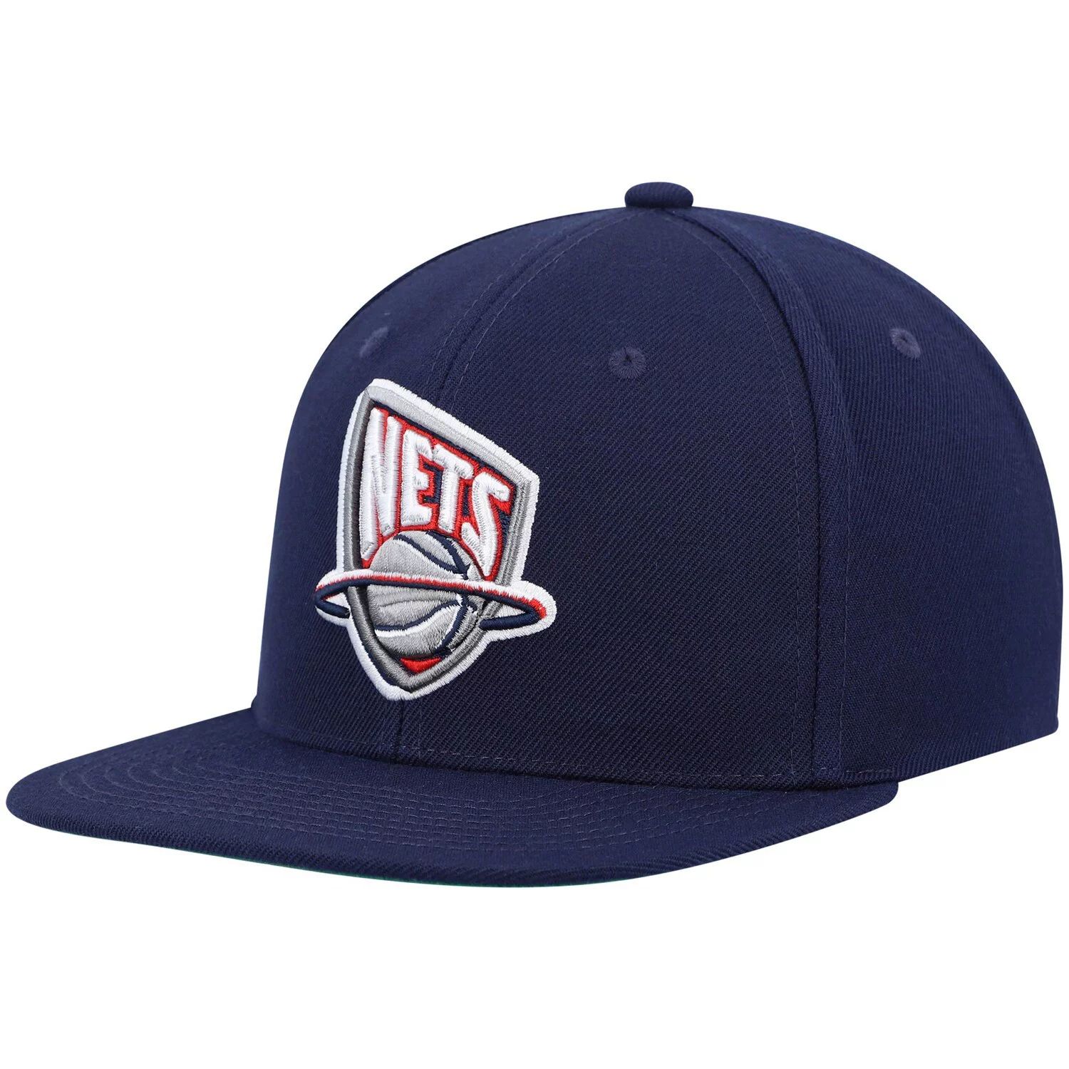 

Мужская темно-синяя кепка Mitchell & Ness New Jersey Nets Hardwood Classics Team Ground 2.0 Snapback