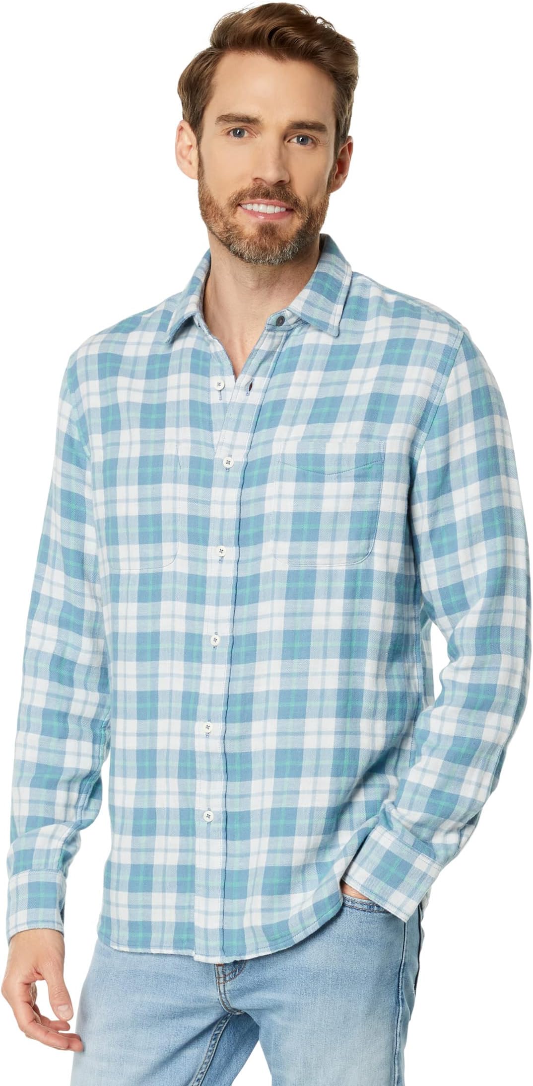 

Двусторонняя рубашка Faherty, цвет Key Hole Plaid