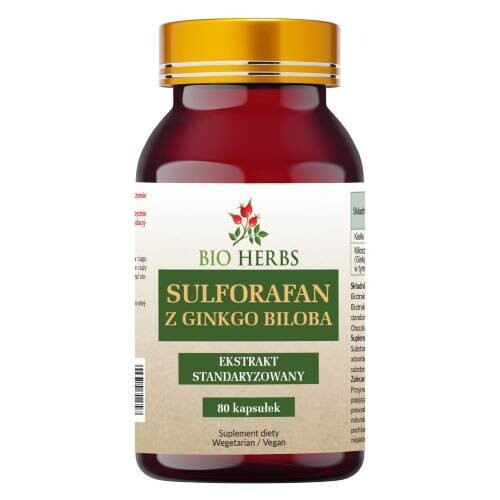 

Bio Herbs, Сульфорафан из гинкго билоба, 80 шт.