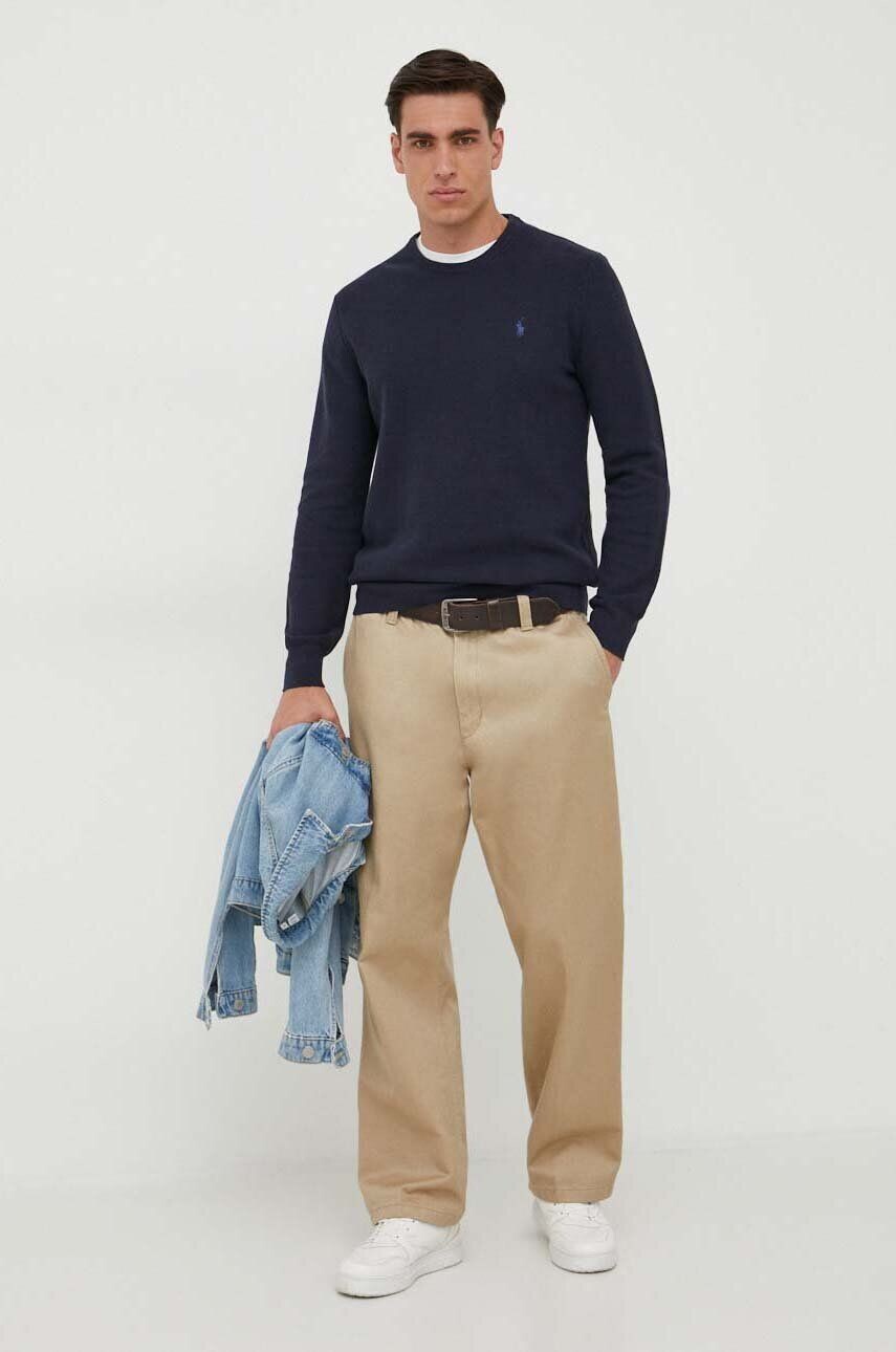 

Хлопковый свитер Polo Ralph Lauren, темно-синий