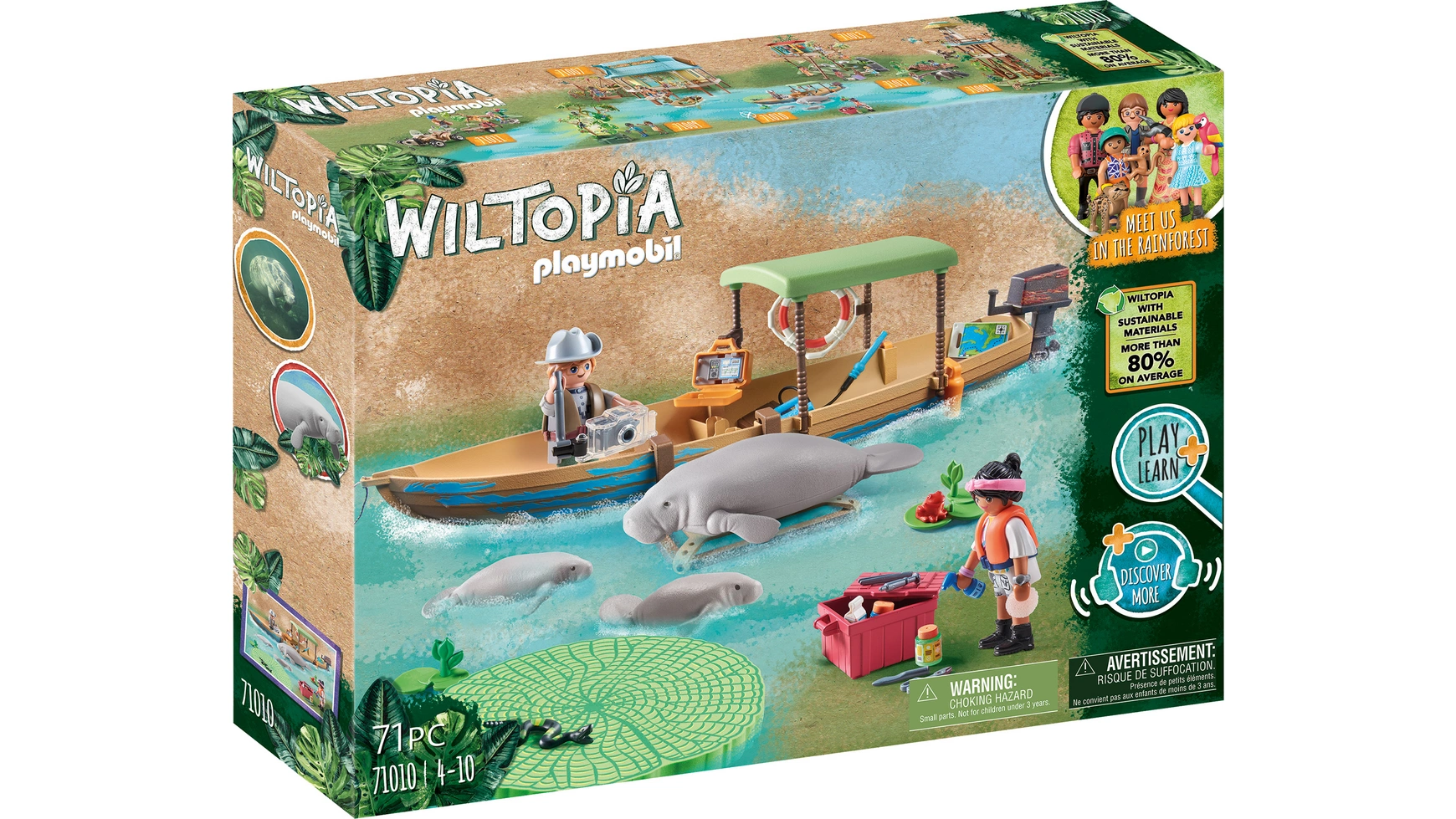 

Wiltopia поездка на лодке к ламантинам Playmobil
