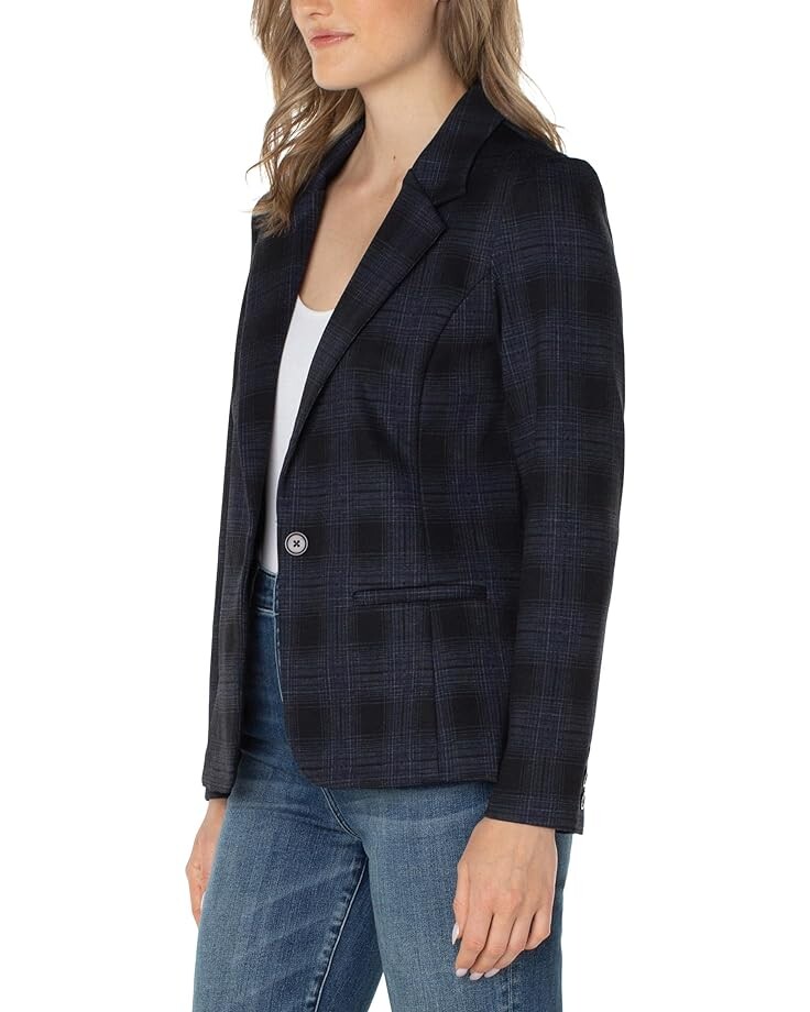 

Блейзер Liverpool Los Angeles Fitted Blazer, цвет Black/Dark Slate Tartan Plaid