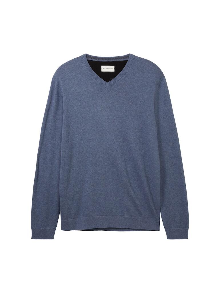 Пуловер Tom Tailor, цвет vintage indigo blue melange