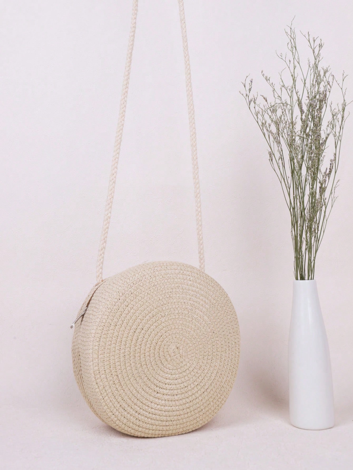 Соломенная круглая пляжная сумка через плечо, бежевый новая летняя пляжная плетеная сумка с подсолнухами круглая соломенная сумка ручной работы женская пляжная сумка